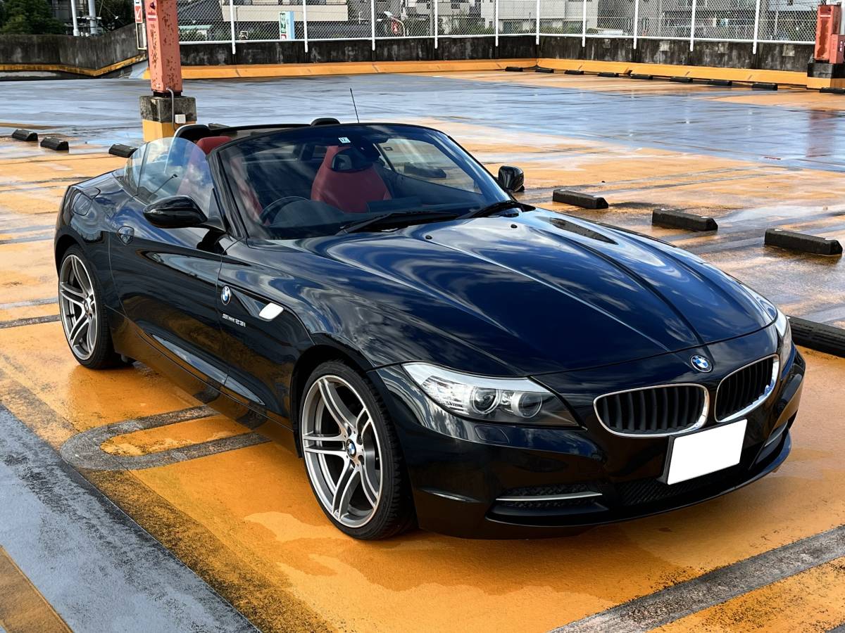 【超美車】【カスタム多数】BMW Z4 sDrive 23i ハイラインパッケージ/ブラックサファイア/赤本革【検5/12】パドルシフト/電動オープンOK_ブラックサファイア/赤本革シート