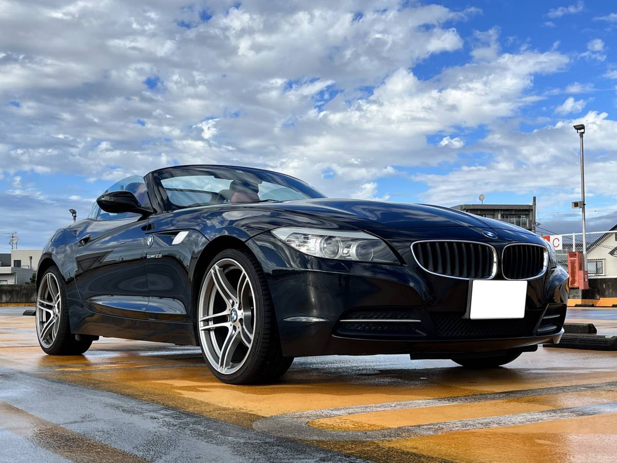 【超美車】【カスタム多数】BMW Z4 sDrive 23i ハイラインパッケージ/ブラックサファイア/赤本革【検5/12】パドルシフト/電動オープンOK_とてもスタイリッシュな一台です