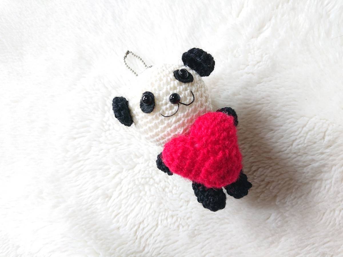*sweet* braided ...! strap. key holder. Panda * Heart ....... Chan.