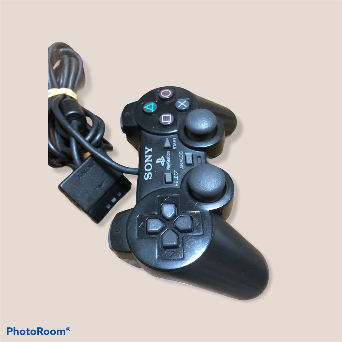 送料無料 PS2 DUALSHOCK2 コントローラー ブラック 動作品　デュアルショック_画像2
