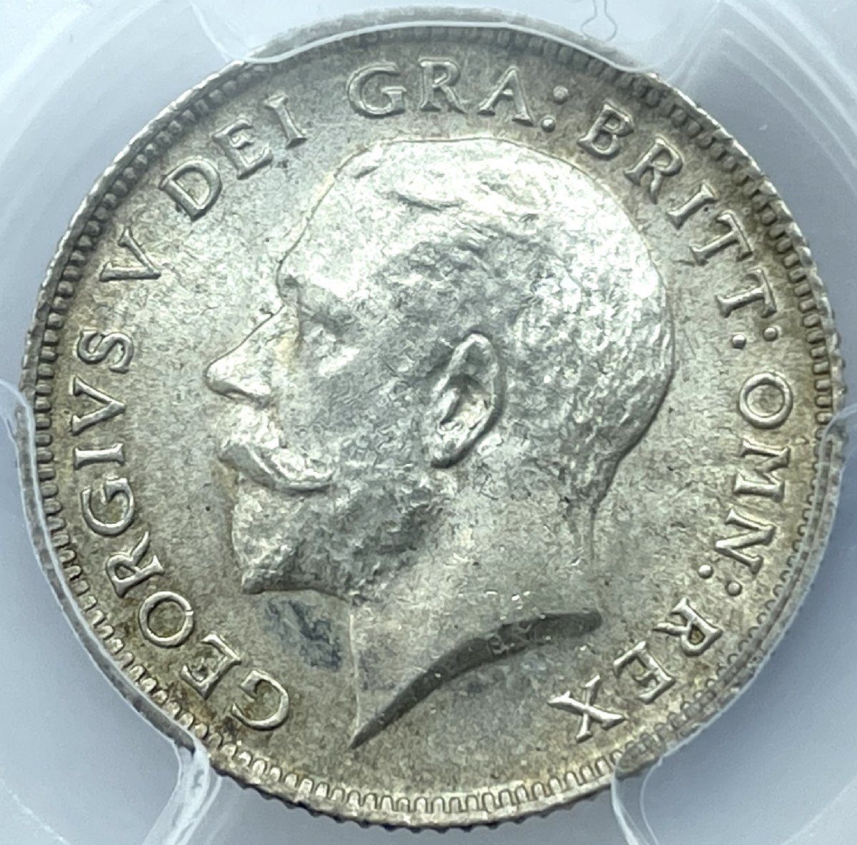 希少 1915年 高鑑定 同グレード鑑定6枚 PCGS MS64 イギリス ジョージ5世 銀貨 6ペンス 英国 アンティークコイン