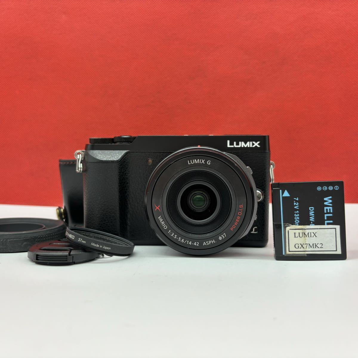 Panasonic DMC-GX7MK2 LUMIX ミラーレス一眼レフカメラ ブラック LUMIX G VARIO F3.5-5.6/14-42 ASPH. シャッターOK パナソニック