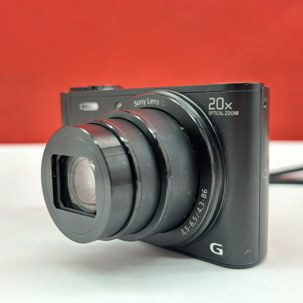 ◆ SONY Cyber-shot DSC-WX300 コンパクトデジタルカメラ ブラック Lens G 3.5-6.5/4.3-86 シャッター/フラッシュOK バッテリー付属 ソニー_画像2