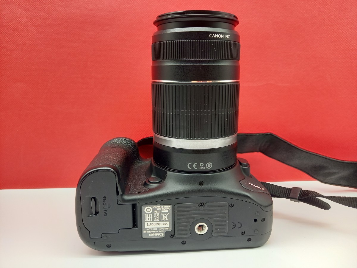 ■ Canon EOS 7D Mark II ボディ EF-S 55-250mm F4-5.6 レンズ 動作確認済 シャッターOK デジタル一眼レフカメラ バッテリー キャノン_画像6