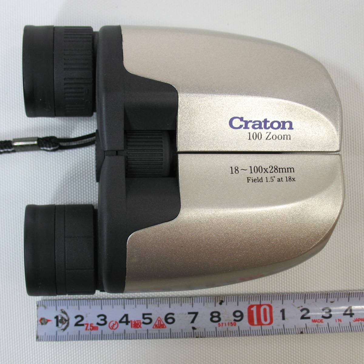 レターパックプラス.520円.発送OK　ズーム.双眼鏡 ケンコー Kenko Craton 100zoom 18～100x28mm Field　1.5°　視度調整OK（赤枠.丸楽）_画像2