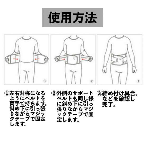 腰サポーター 腰痛 メッシュ 骨盤 コルセット サポートベルト姿勢矯正 L_画像4