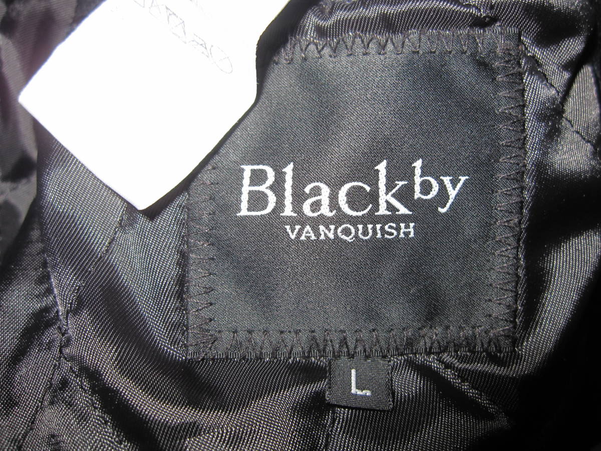 美品！☆希少なＬサイズ★Black by vanquish（ブラック バイ ヴァンキッシュ）☆ラムレザー ライダース ジャケット☆カラー：ネイビー_画像5