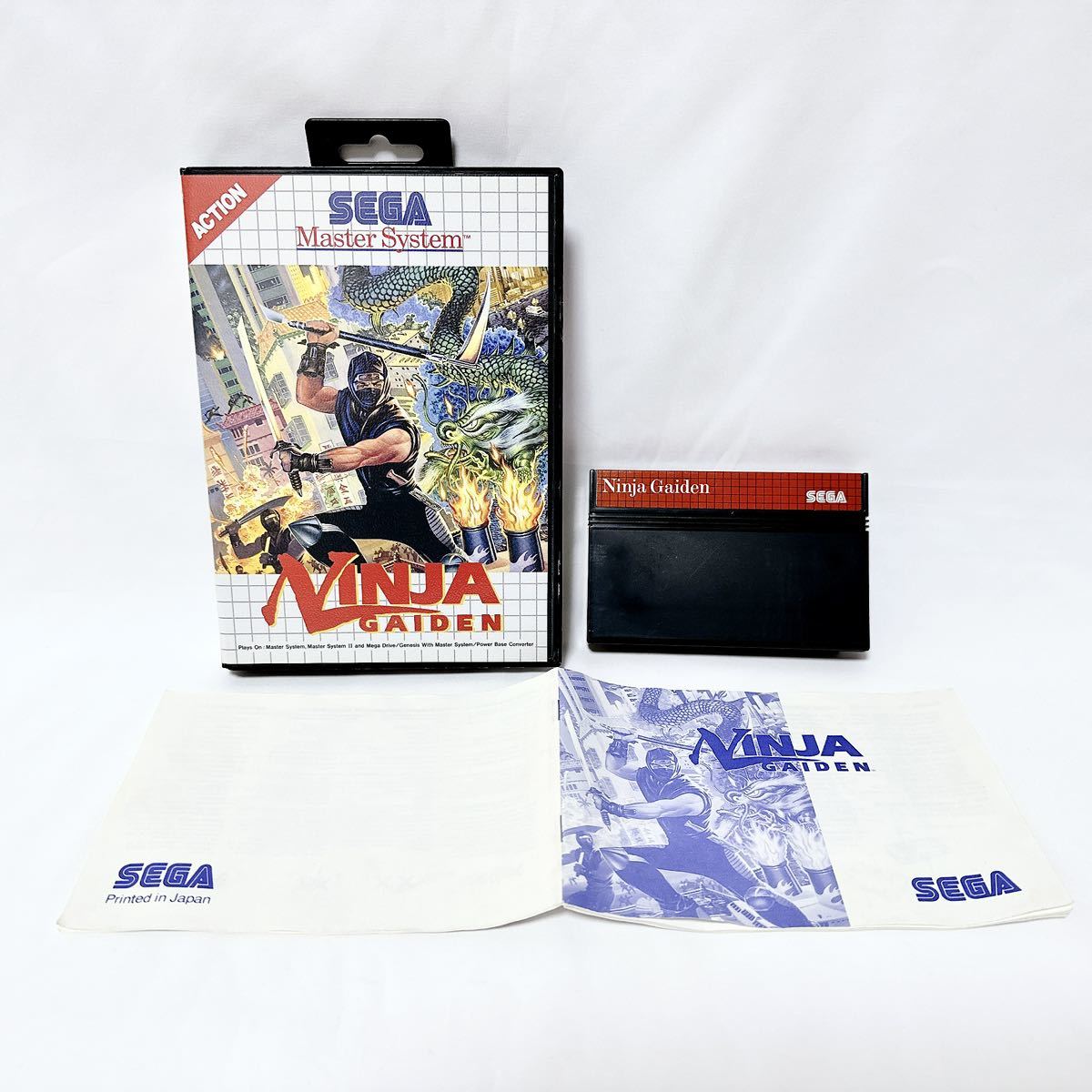 【送料無料】 美品 Ninja GAIDEN セガ 忍者外電 SMS 北米版 海外マスターシステム 動作確認済み