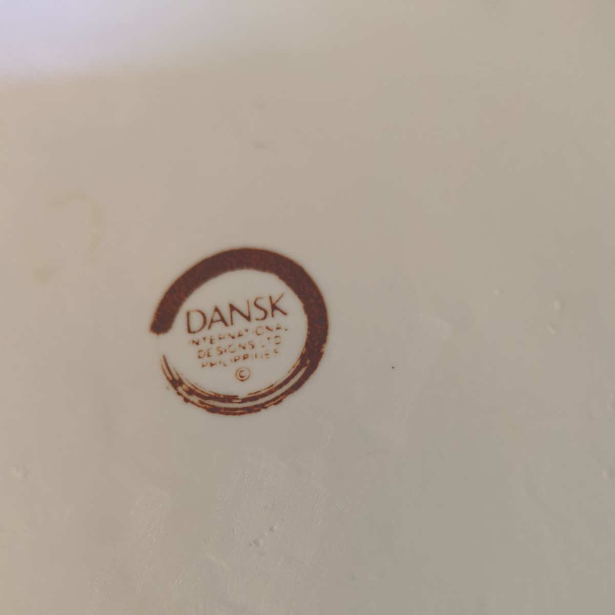 ダンスク DANSK アラベスク サービング プラター プレート 33cm 大皿 手描き 白地 ブルー モダンアート 北欧デンマーク テーブルウェア_画像7