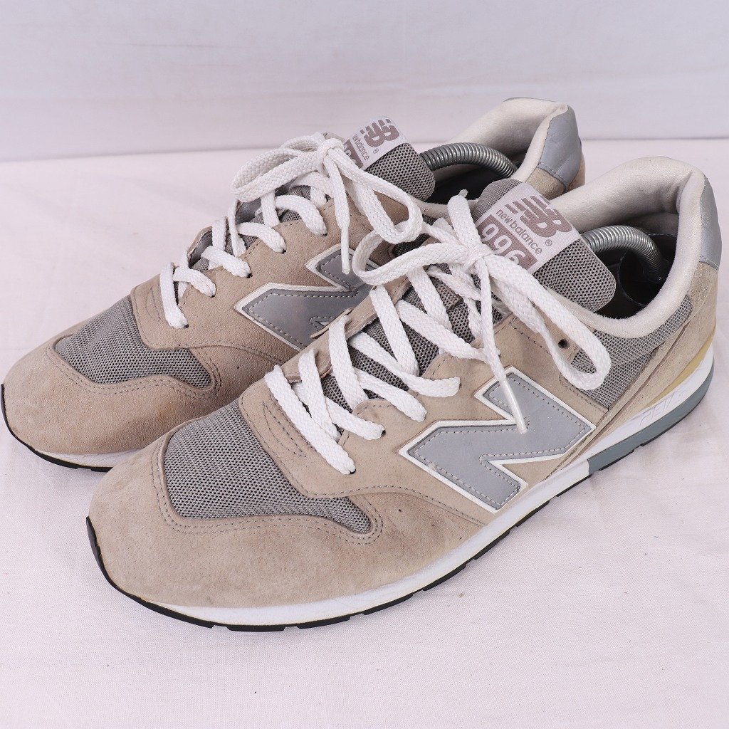 996 ニューバランス 28.0cm/new balance グレー グレージュ 白 中古 古着 スニーカー メンズ yy8052_画像1