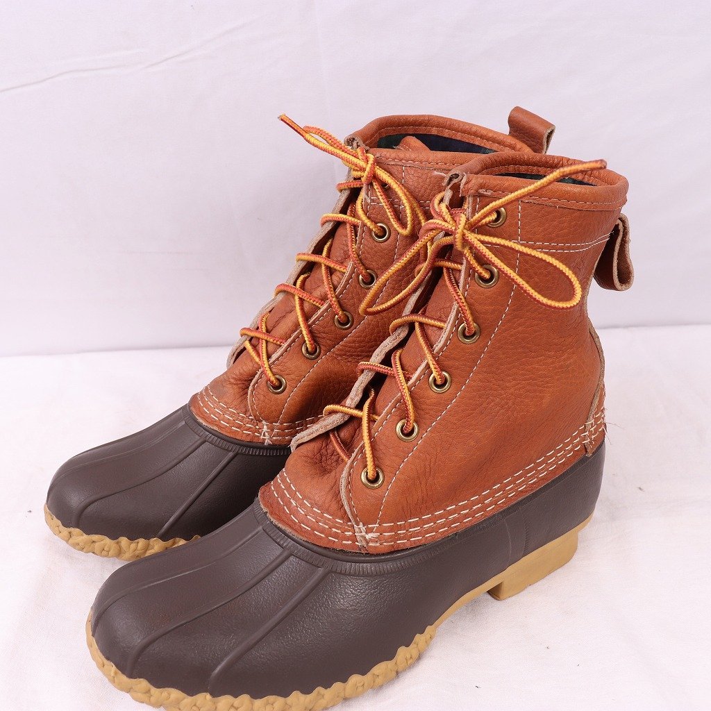 超美品 レディース L.L.Bean USA製 LLビーン アメリカ製 6ホール 位 /25.0cm M 8 ウィメンズ ビーンブーツ メンズ bb914 中古 ガムシュー 女性用