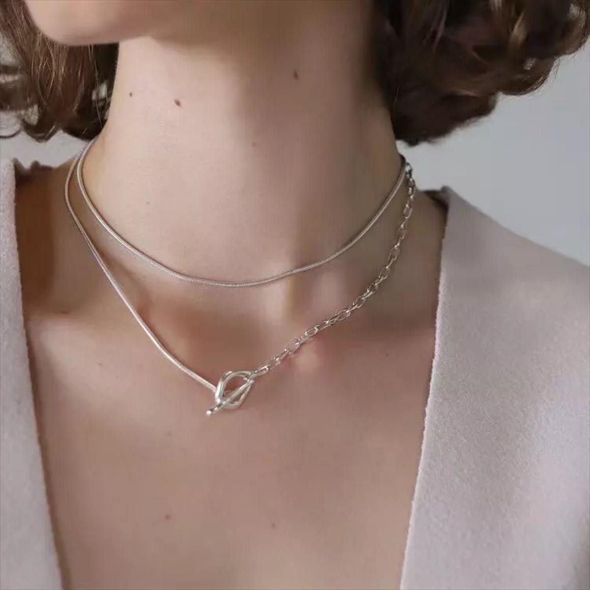 【新品】three way necklace / silver