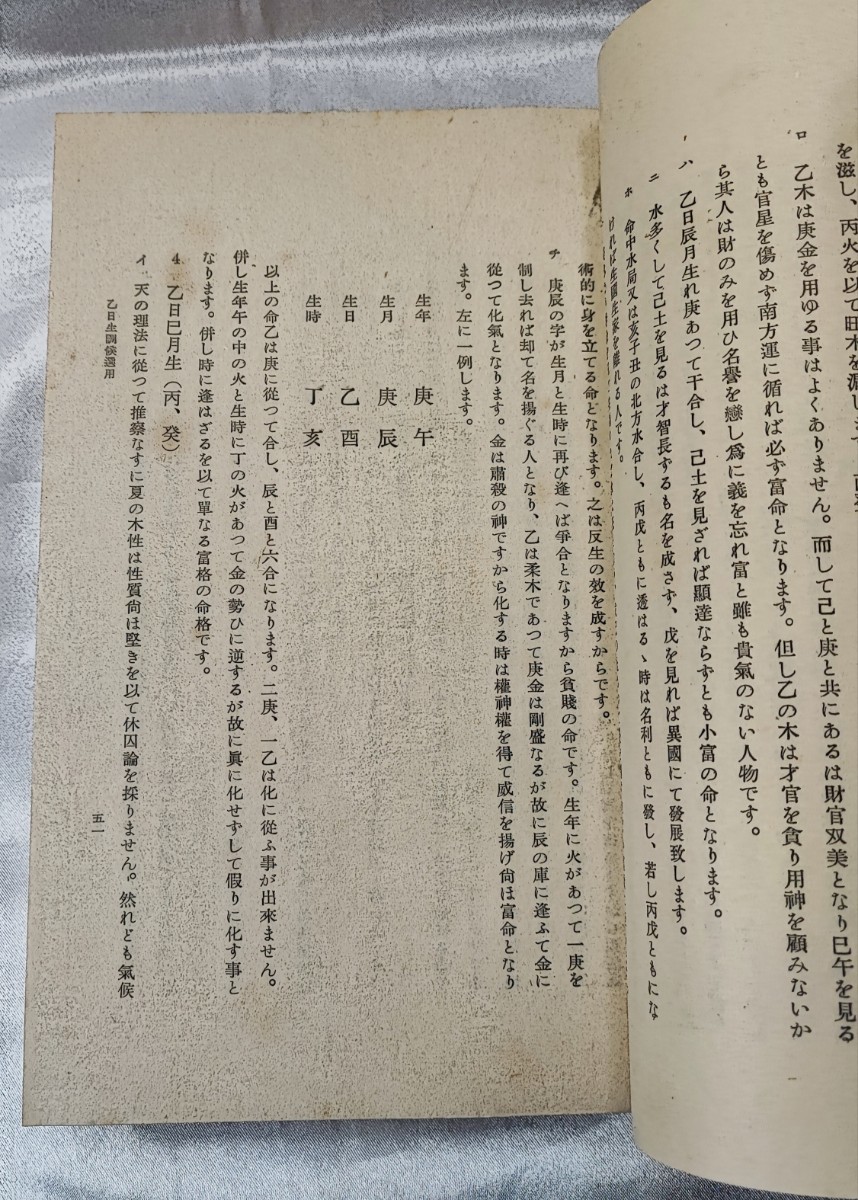 四柱命学調候用神大法 阿部泰山 京都書院 帙入 昭 30 初版_画像10