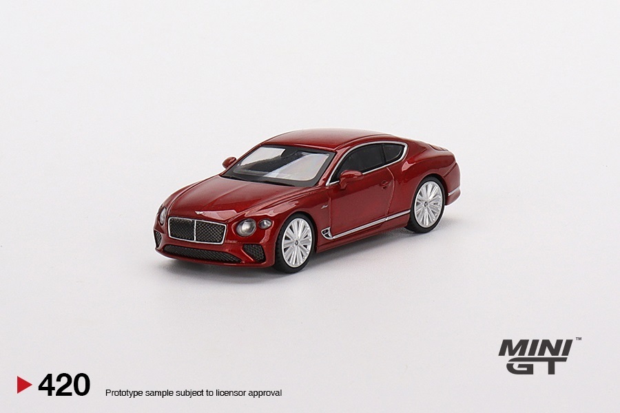 1/64 MINI-GT MGT00420-L LHD ベントレー コンチネンタル GT スピード 2022 キャンディレッド 左ハンドル Bentley Continental GT ミニGTの画像1