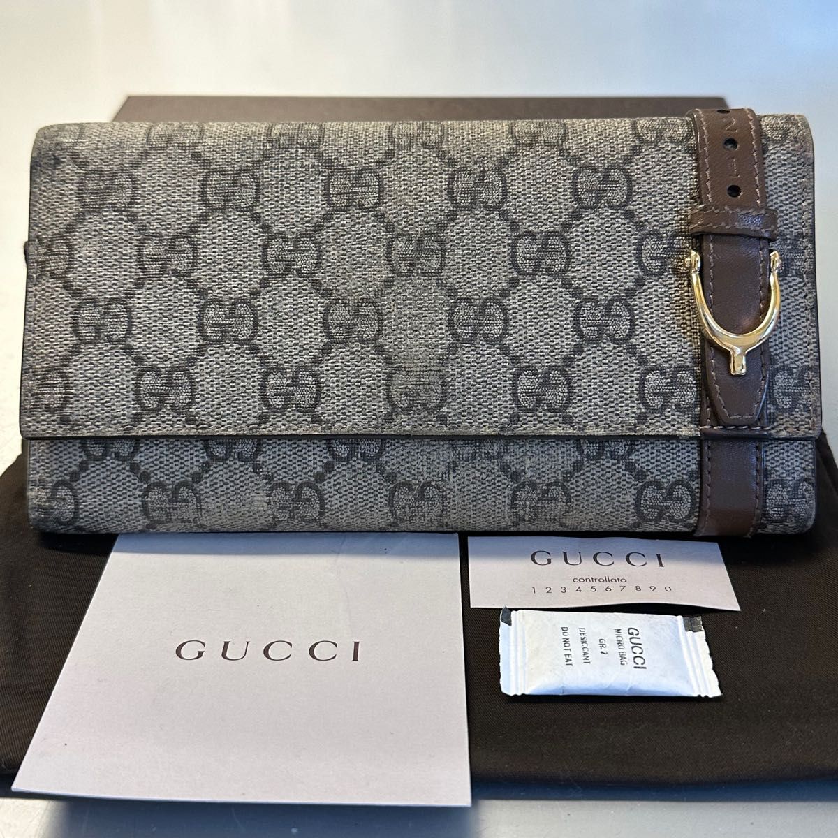 未使用に近い グッチ GUCCI 財布 長財布 GGスプリーム｜PayPayフリマ