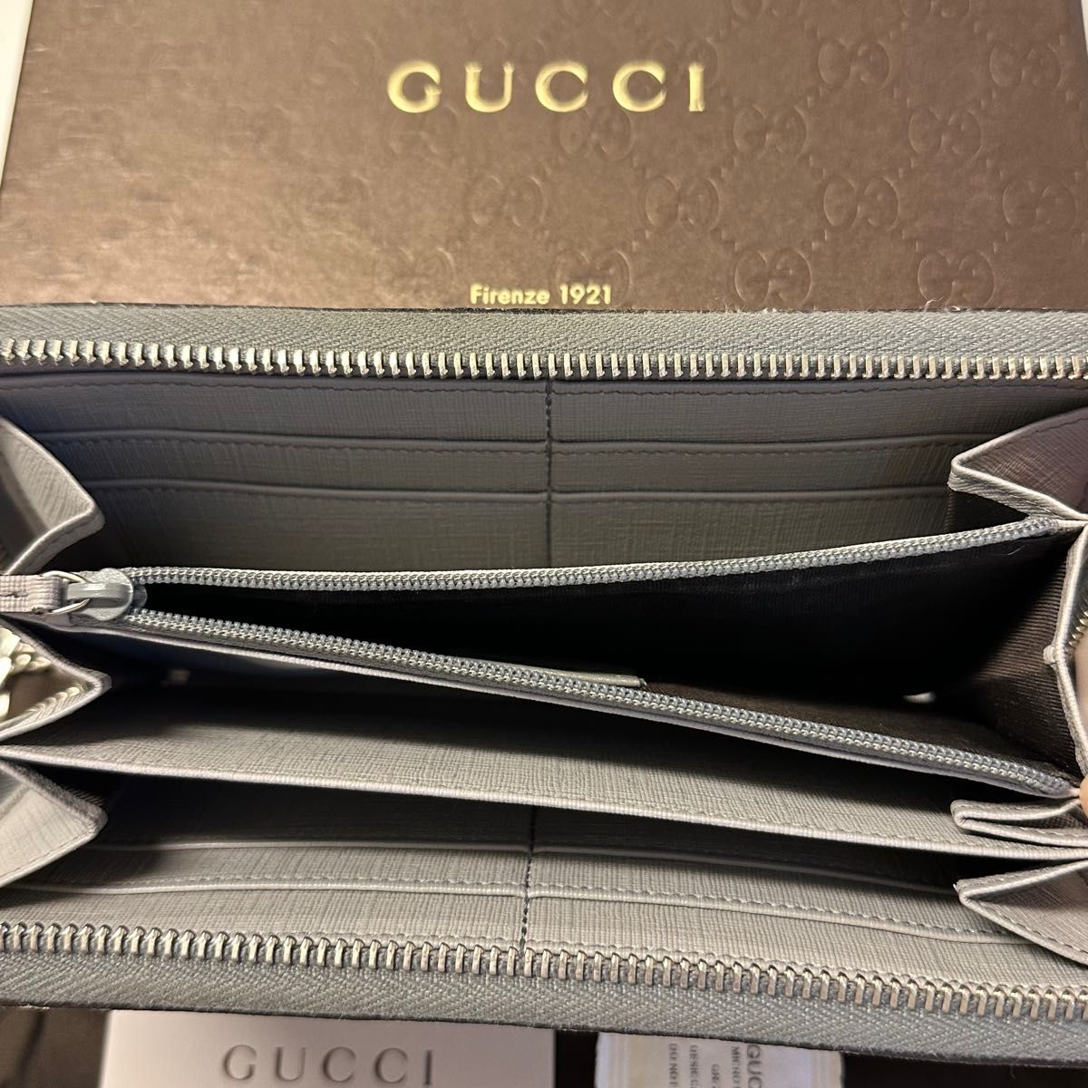 未使用に近い グッチ GUCCI 財布 長財布 GGスプリーム ラウンド