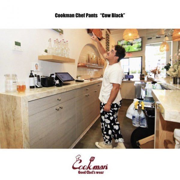 送料0 【COOKMAN】クックマン Chef Pants シェフパンツ Cow Black 牛柄 アニマル 231-23803 -XL 男女兼用 イージーパンツ コックパンツ LA_画像8