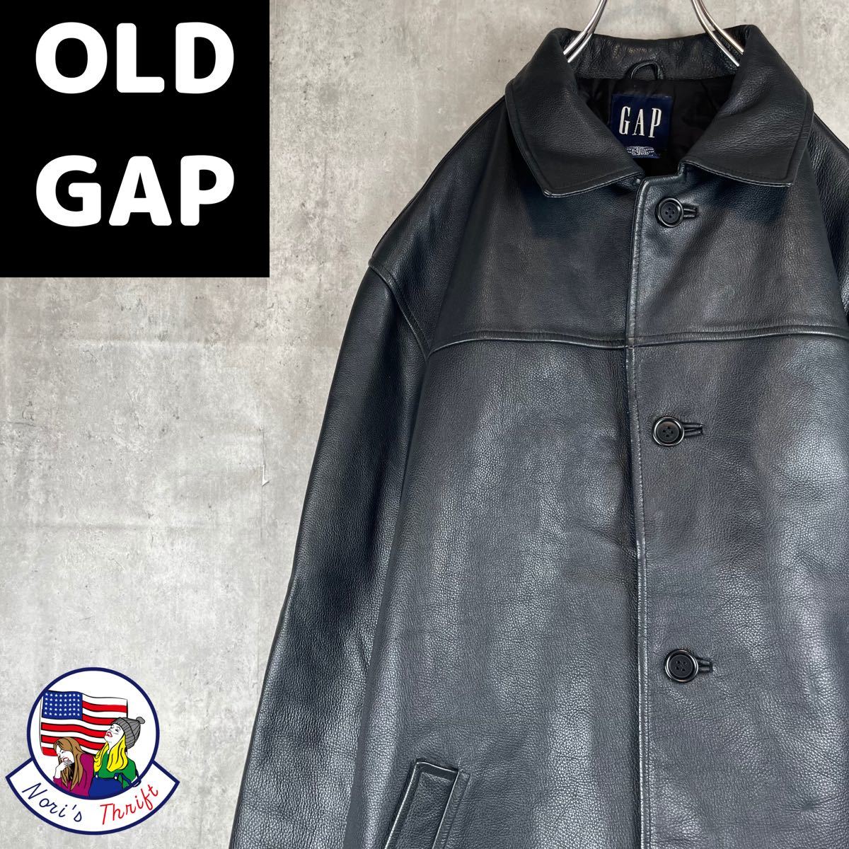 90s 野村訓一着用 OLD GAP leather car coat-