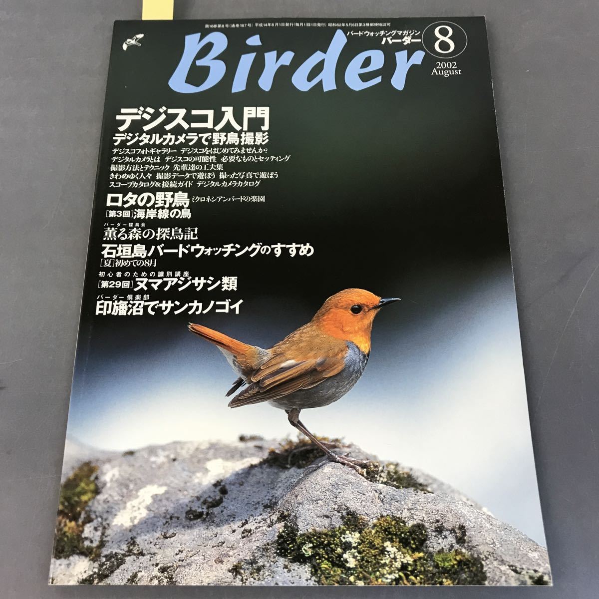 A12-126 Birder August 2002 8 特集デジスコ入門ーデジタルカメラで野鳥撮影 文一総合出版