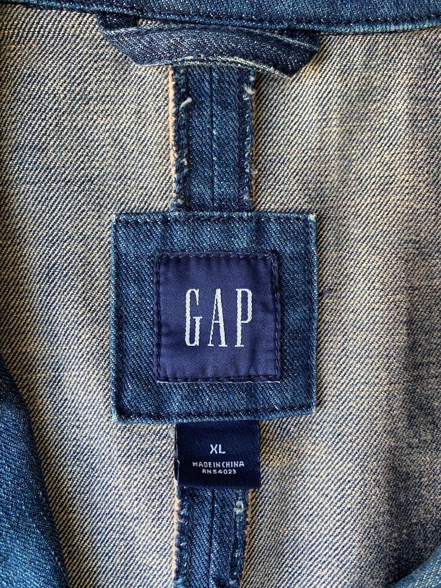 【90s】OLD GAP オールドギャップ　デニム　カバーオール　ジャケット　 デニムジャケット インディゴ テーラードジャケット