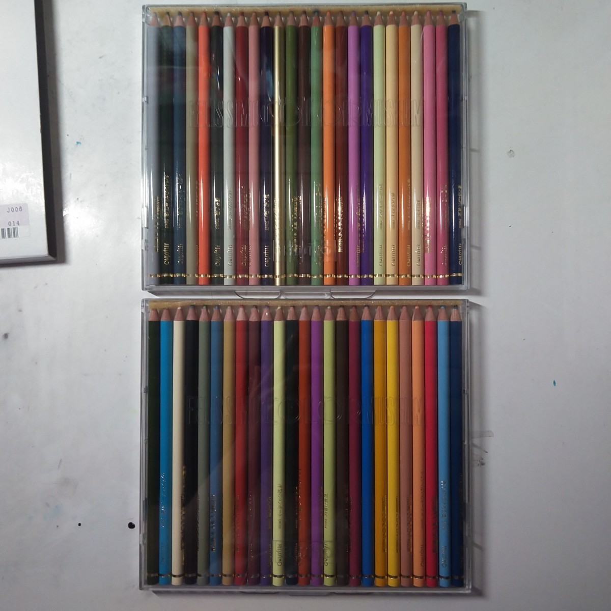 フェリシモ　500色　色鉛筆　のっぽ　画材　油性色鉛筆　グッズ　ケース入り　014番　015番 　FELISSIMO　_画像1