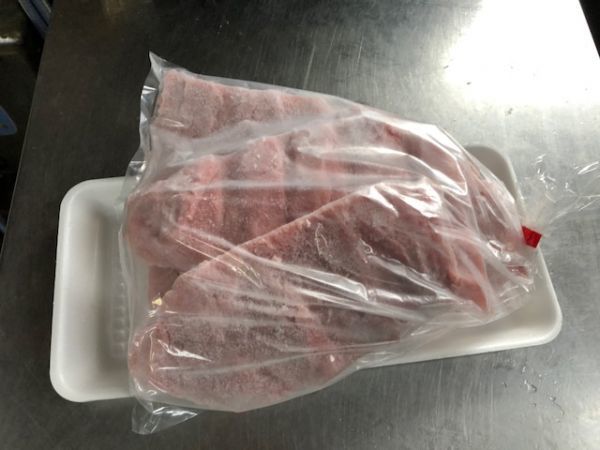 激安新商品　中落ちスライス（赤身）500ｇ　めばち鮪生食用_画像4