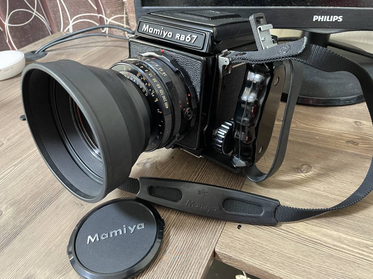 Mamiya RB67 Pro SEKOR 127mm 1:3.8 グリップ レンズフード 付 マミヤ