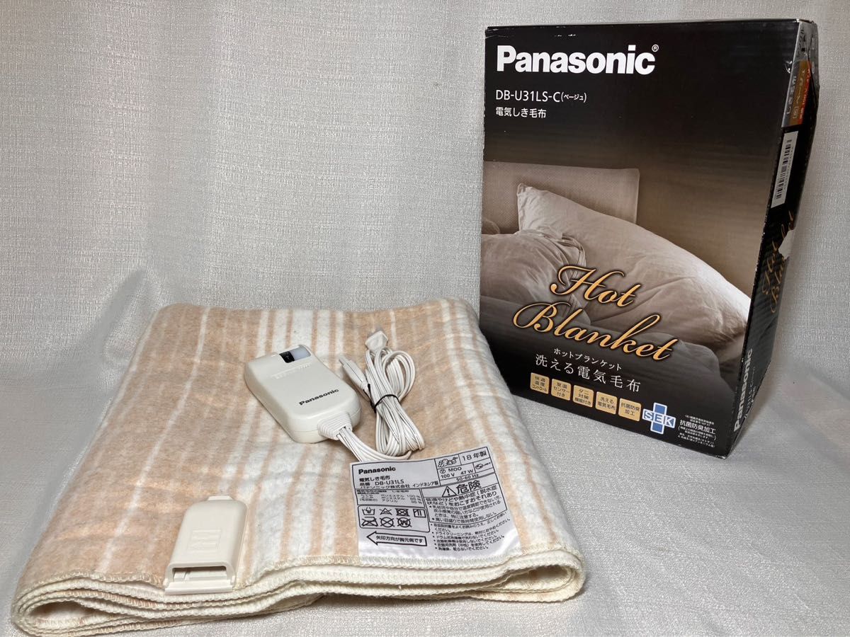 パナソニック 電気しき毛布 シングル 160x85cm DB-U31LS-C パナソニック 電気しき毛布 シングル 160x85cm DB-U31LS-C