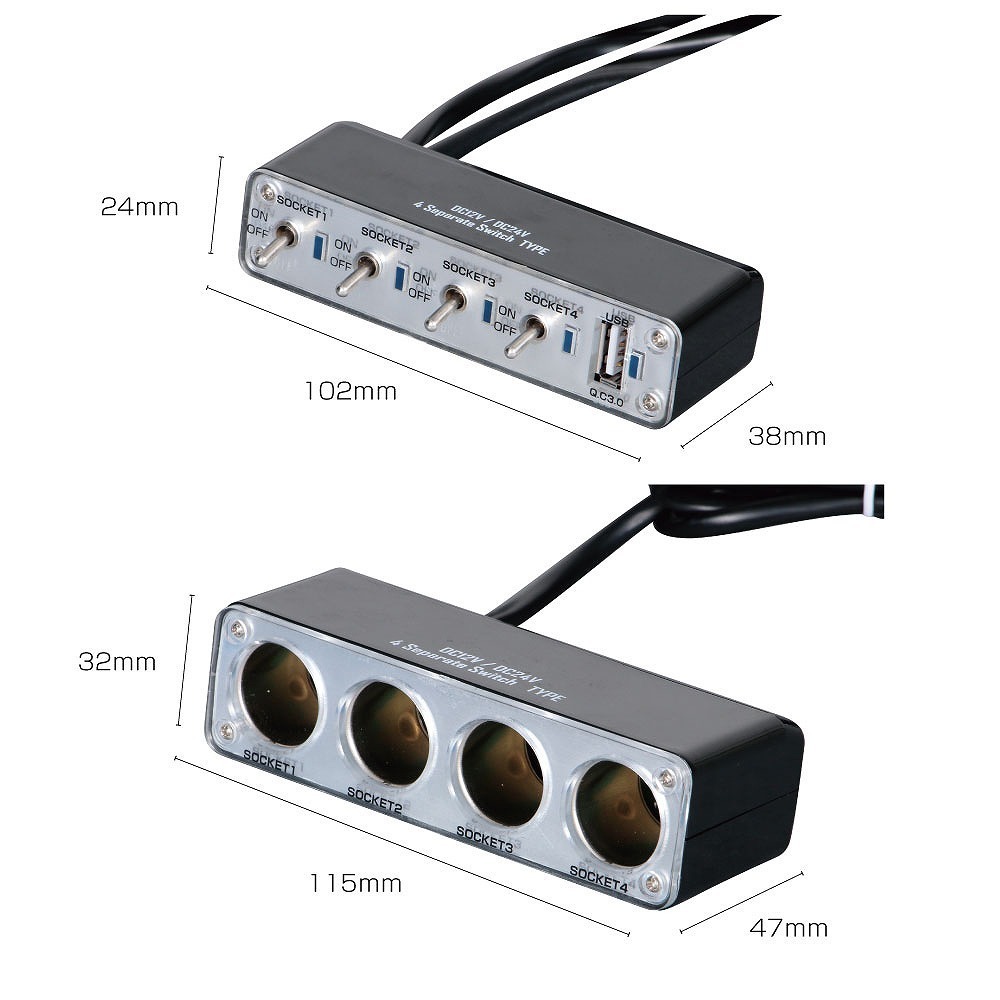  on * off c функцией раздельный модель 4 полосный гнездо USB порт есть 12V/24V совместного пользования 