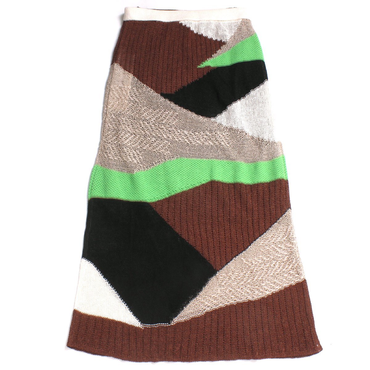 22ss【タグ付き・定価28,600円】MURRAL Pottery knit skirt size1 Mud brown MU22SS-1103 ミューラル ポッタリーニットスカート