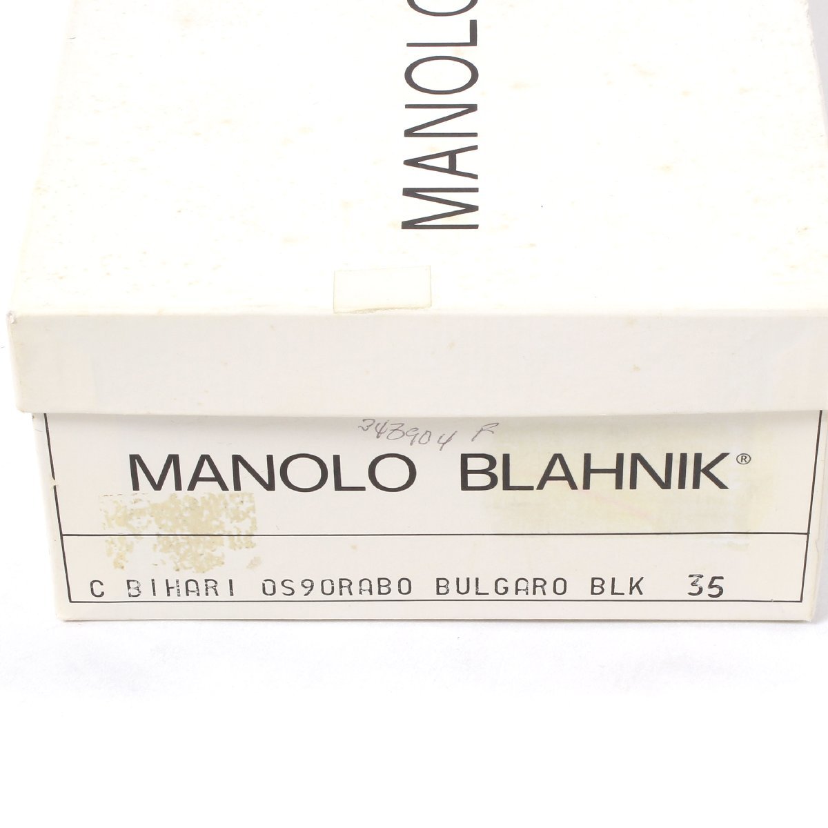 MANOLO BLAHNIK オープントゥパンプス size35(22cm) ブラック マノロ ブラニク_画像7
