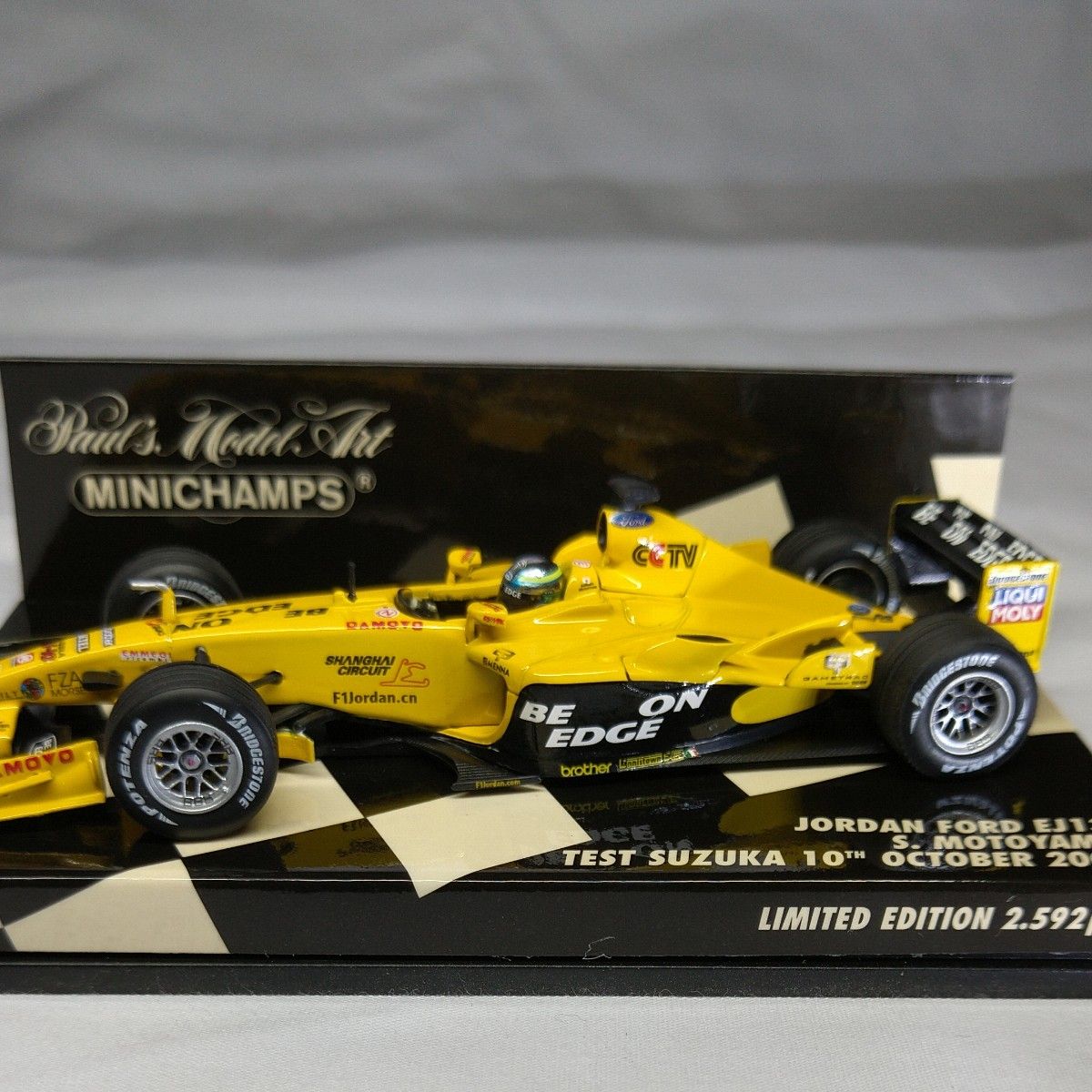 ミニカー 1/43 ミニチャンプス JORDAN FORD EJ13 S.MOTOYAMA TEST SUZUKA 10th