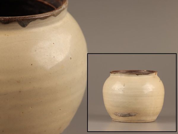 古美術 朝鮮古陶磁器 李朝 壷 時代物 極上品 初だし品 C2076