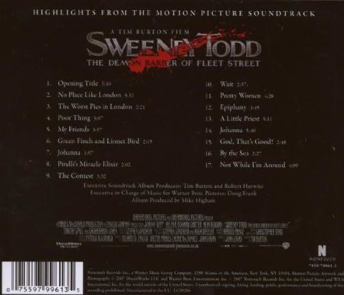 Sweeney Todd: DeMon Barber of Fleet Street/O.S.T. スティーヴン・ソンドハイム 輸入盤CD_画像2