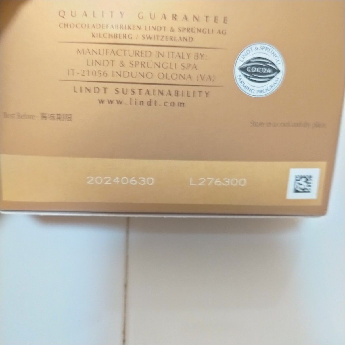 リンドールアソートゴールドチョコレート大容量600g 賞味期限　2024.11.30　