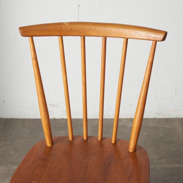 IZ74192F★レア ercol ボウトップチェア アーコール 英国 ヴィンテージ ダイニングチェア ボウバック ファンバック ウィンザー 木製 椅子_画像2