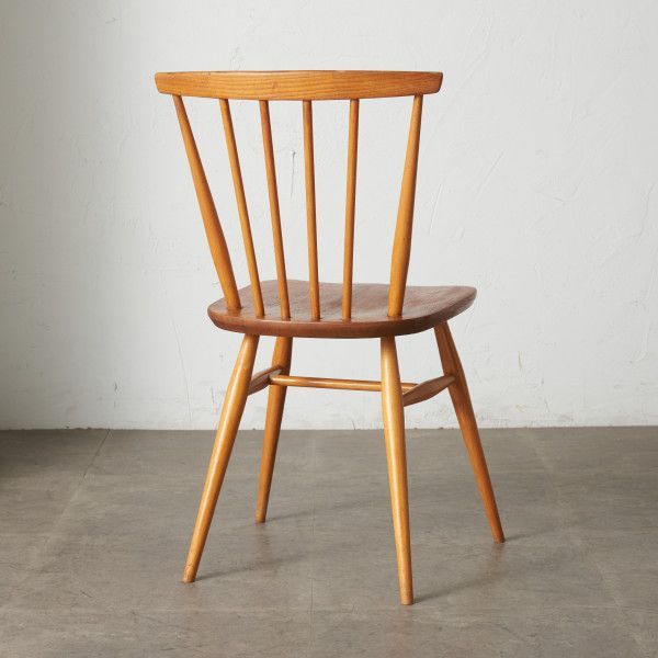 IZ74192F★レア ercol ボウトップチェア アーコール 英国 ヴィンテージ ダイニングチェア ボウバック ファンバック ウィンザー 木製 椅子_画像4