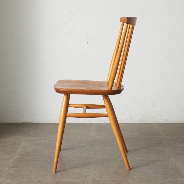 IZ73317F★レア ercol ボウトップチェア アーコール 英国 ヴィンテージ ダイニングチェア ボウバック ファンバック ウィンザー 木製 椅子_画像3