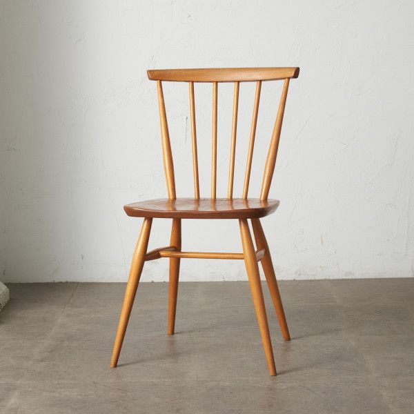 IZ73317F★レア ercol ボウトップチェア アーコール 英国 ヴィンテージ ダイニングチェア ボウバック ファンバック ウィンザー 木製 椅子