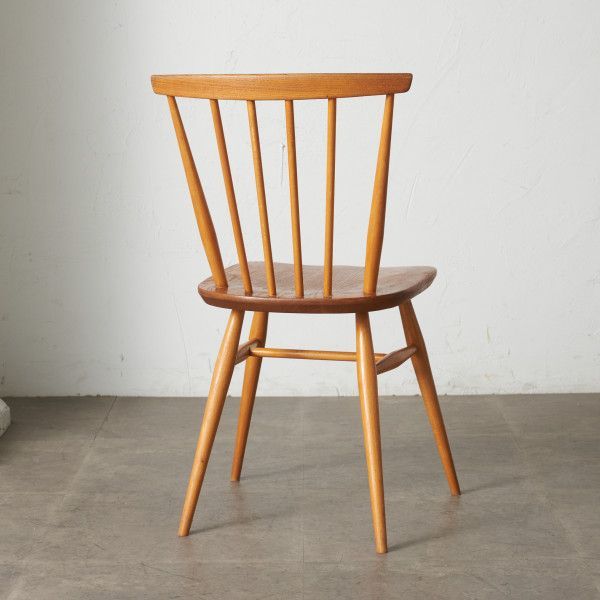 IZ73317F★レア ercol ボウトップチェア アーコール 英国 ヴィンテージ ダイニングチェア ボウバック ファンバック ウィンザー 木製 椅子_画像4