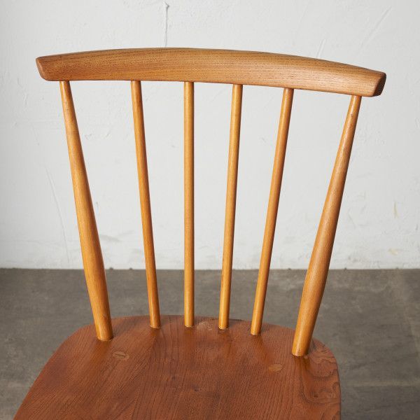 IZ73317F★レア ercol ボウトップチェア アーコール 英国 ヴィンテージ ダイニングチェア ボウバック ファンバック ウィンザー 木製 椅子_画像2