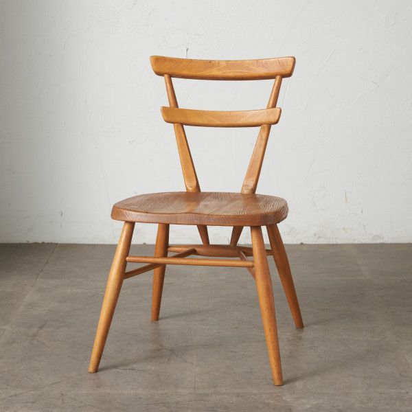 IZ75024F★超レア ERCOL スタッキングチェア 英国 ヴィンテージ ダイニングチェア 無垢材 エルム ブナ 木製 イス 椅子 アーコール イギリス_画像1