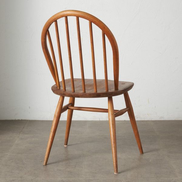 IZ75206N★ercol フープバックチェア アーコール 英国 ヴィンテージ ウィンザー ダイニングチェア 曲木 椅子 エルム イギリス 木製 ブナ_画像4