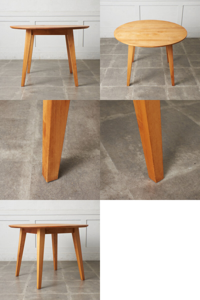 IZ73833N*ikususu ателье мебель раунд обеденный стол aruda- натуральное дерево обеденный стол стол натуральный современный Северная Европа стиль местного производства ikss