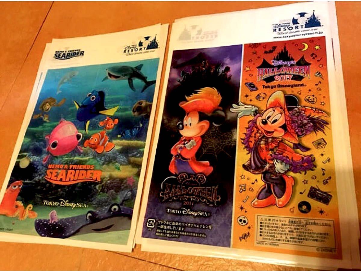 【レア品】Disney メモ帳、トレー、ショッピングバッグ　ディズニーシー15周年版 ハロウィン
