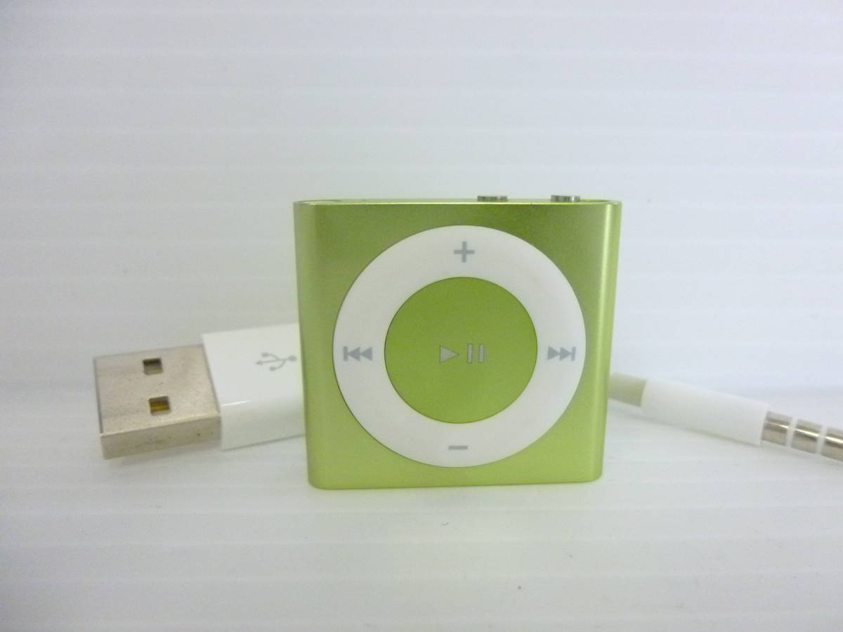 59628◆Apple/アップル iPod shuffle 第4世代 A1373 2GB グリーンカラー/緑色◆_画像1