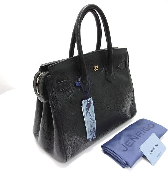  new goods * regular price 6.3 ten thousand *JENRIGO*jenligo* Italy made leather handbag *1 sheets leather * black 