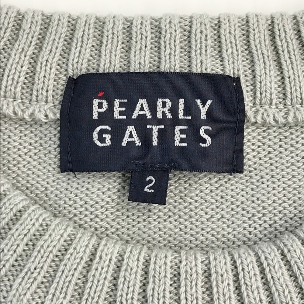 PEARLY GATES パーリーゲイツ ×スポンジボブ 長袖ニットセーター グレー系 2 [240101001566] ゴルフウェア レディース_画像5