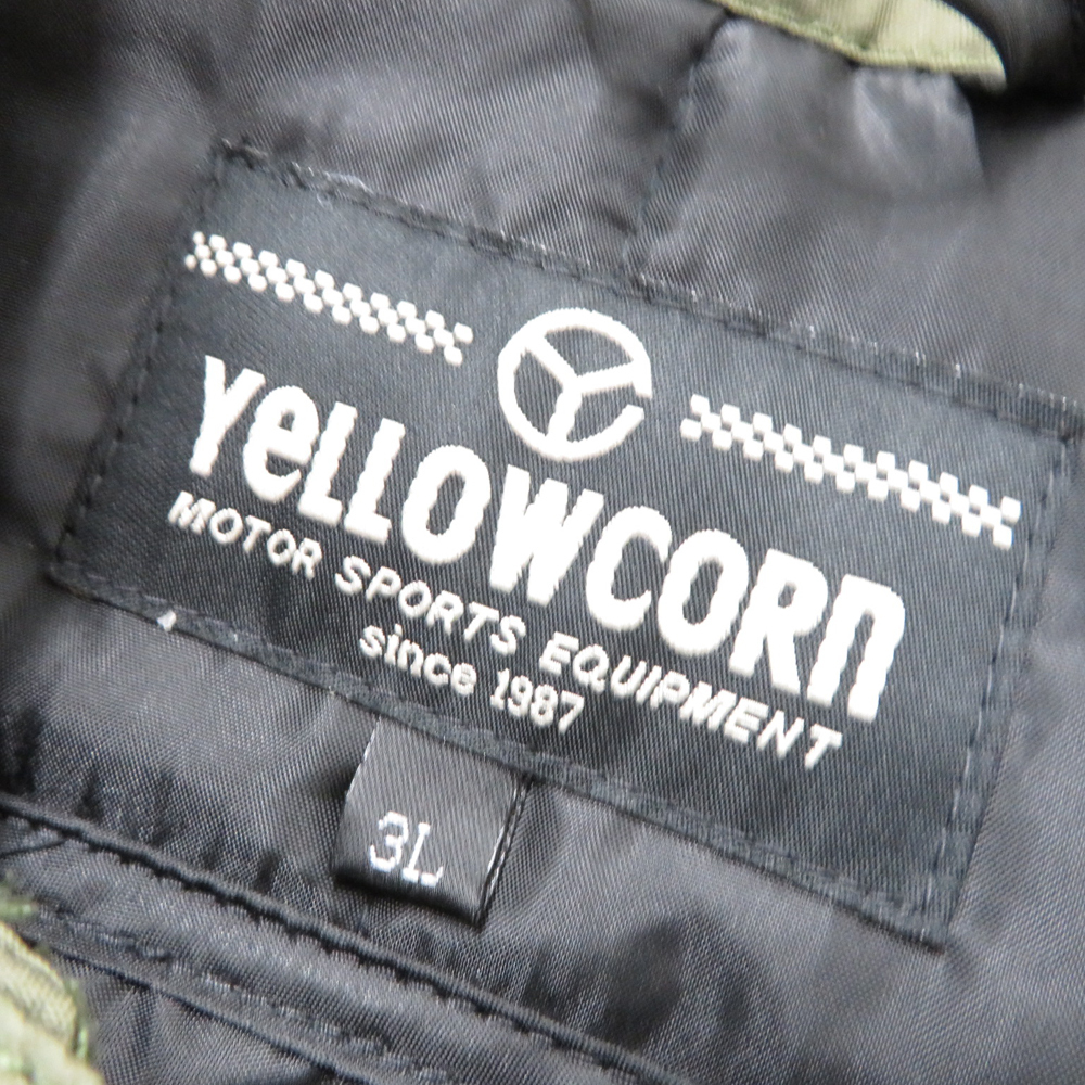 【新品】YELLOW CORN イエローコーン YB-8320 MA-1ウィンタージャケット カーキ系 3L [240001215406] バイクウェア メンズ_画像7