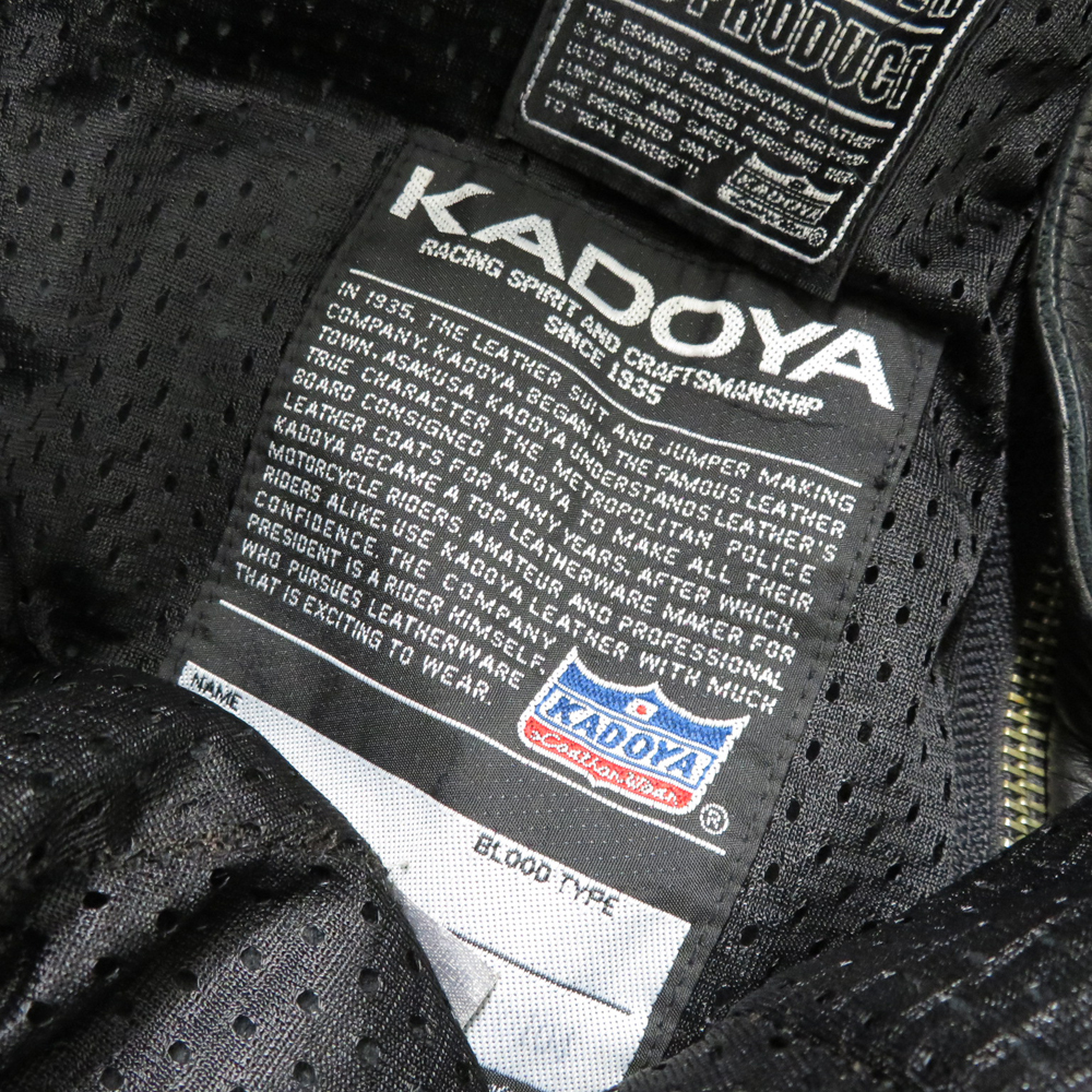 KADOYA カドヤ レザーライディングパンツ ブラック系 L [240001158782] バイクウェア メンズ_画像6